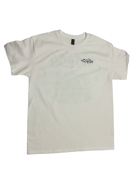 Virgo Zodiac Sign White Short Sleeve Shirt - Black & Pastel Green