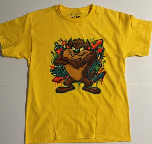 Taz Kids Graphic Tee – Yellow