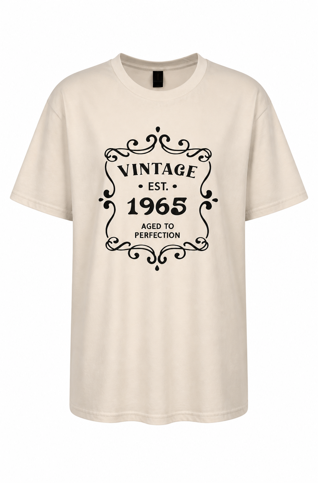 White Vintage 1965 Short Sleeve Shirt - Classic Birth Year Tee