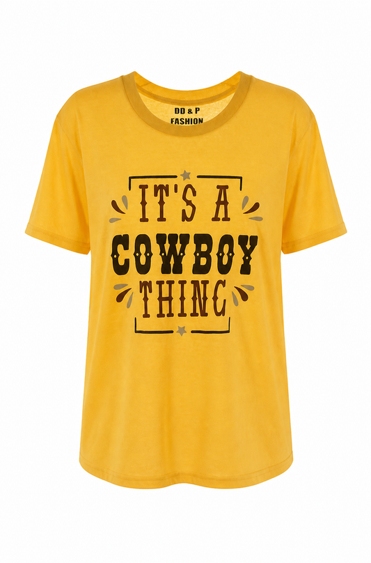 It's A Cowboy Thing - Short Sleeve Custom Shirt