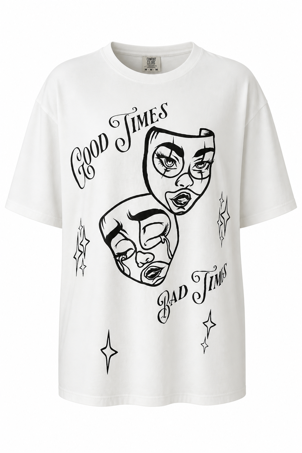 Good Times Bad Times Custom Cotton Shirt - White Large