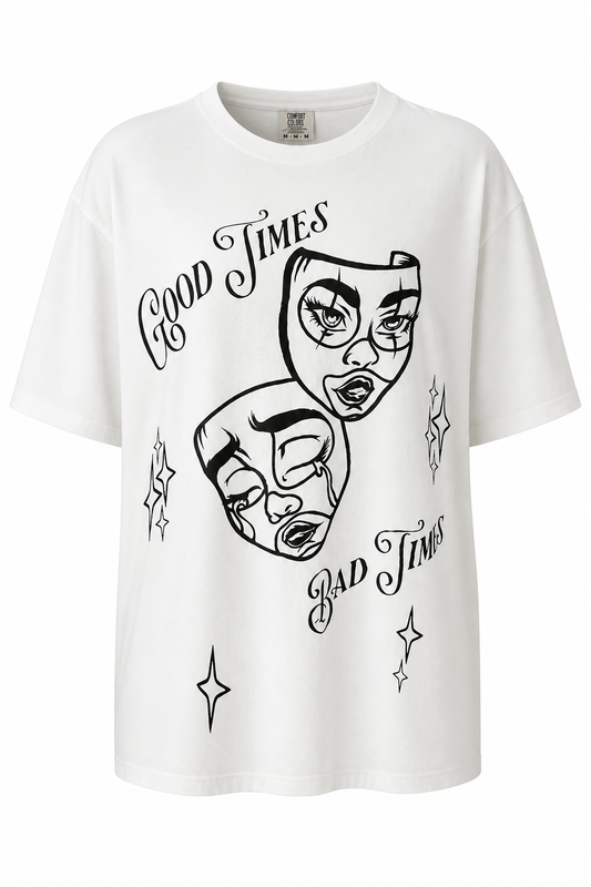 Good Times Bad Times Custom Cotton Shirt - White Large