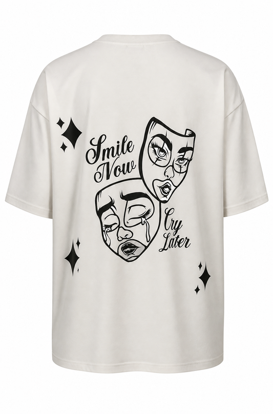 White Short Sleeve Smile Now & Cry Later