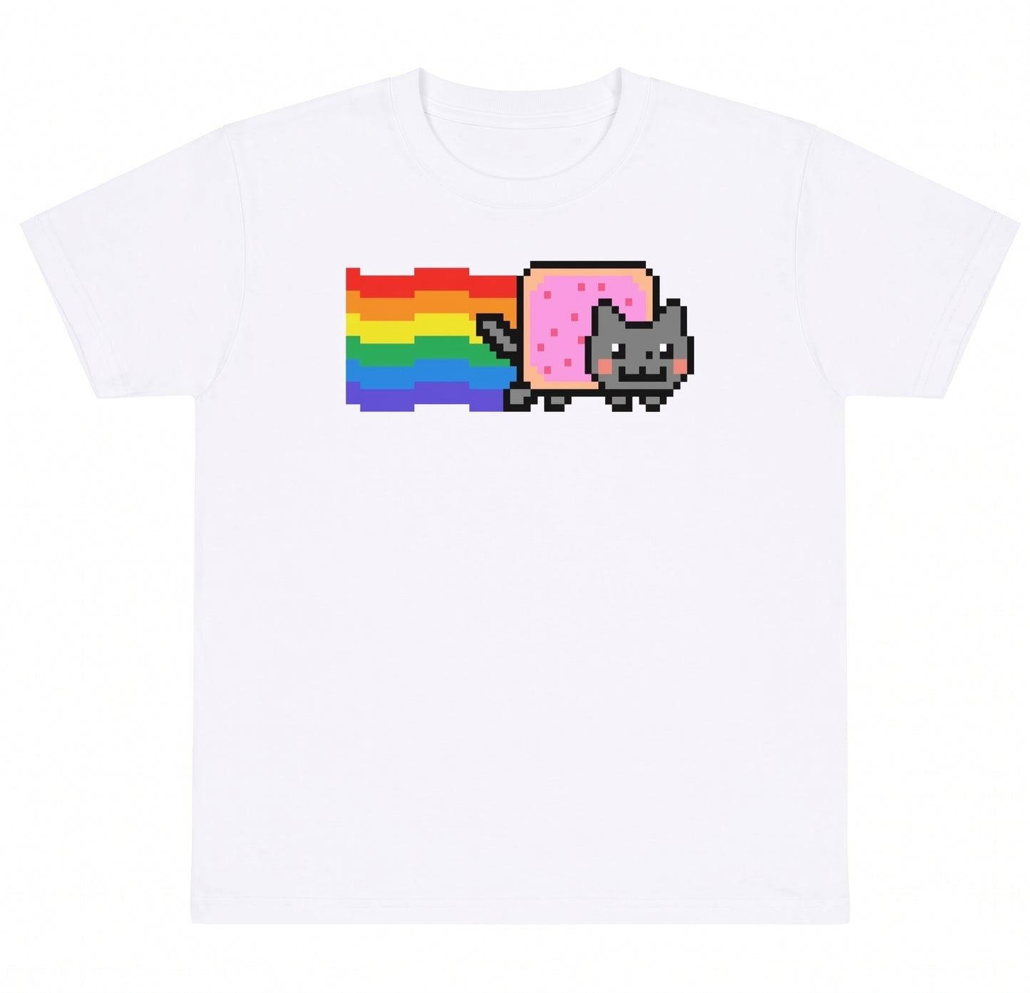 Nyan Cat Kids Graphic Tee – White