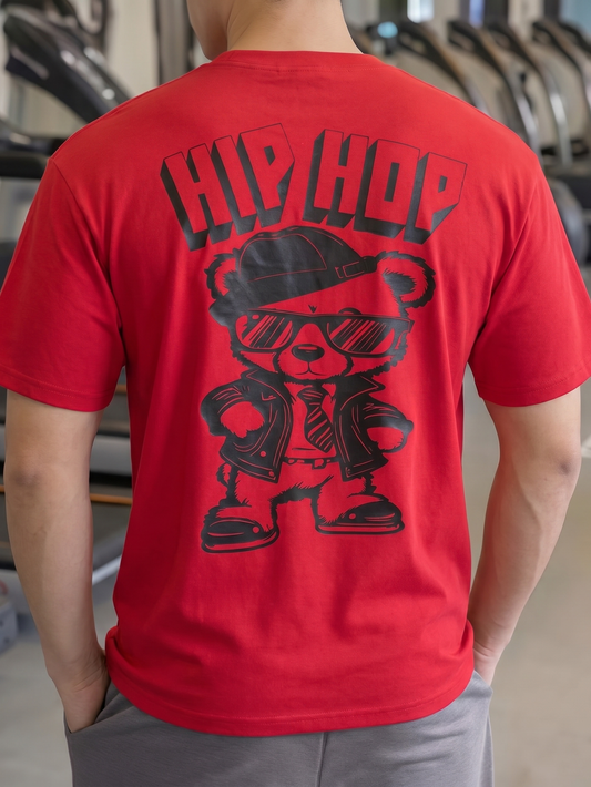 Hip Hop Custom Cotton Shirt - Red Large
