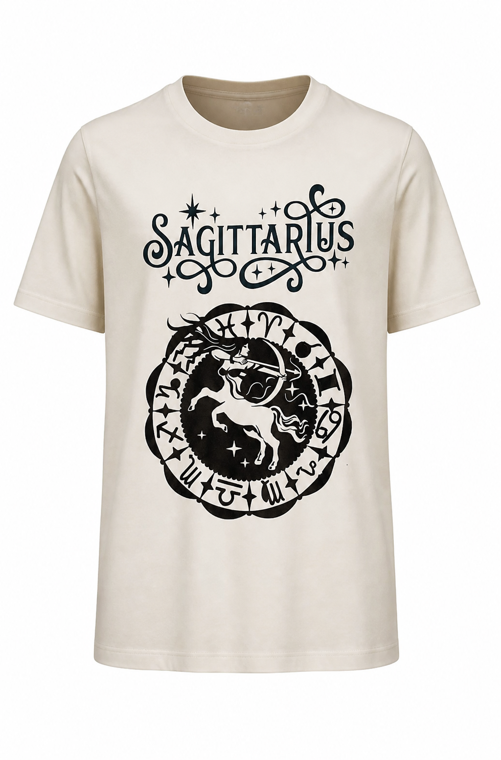 Sagittarius Zodiac Sign Custom Cotton Shirt - White Short Sleeve