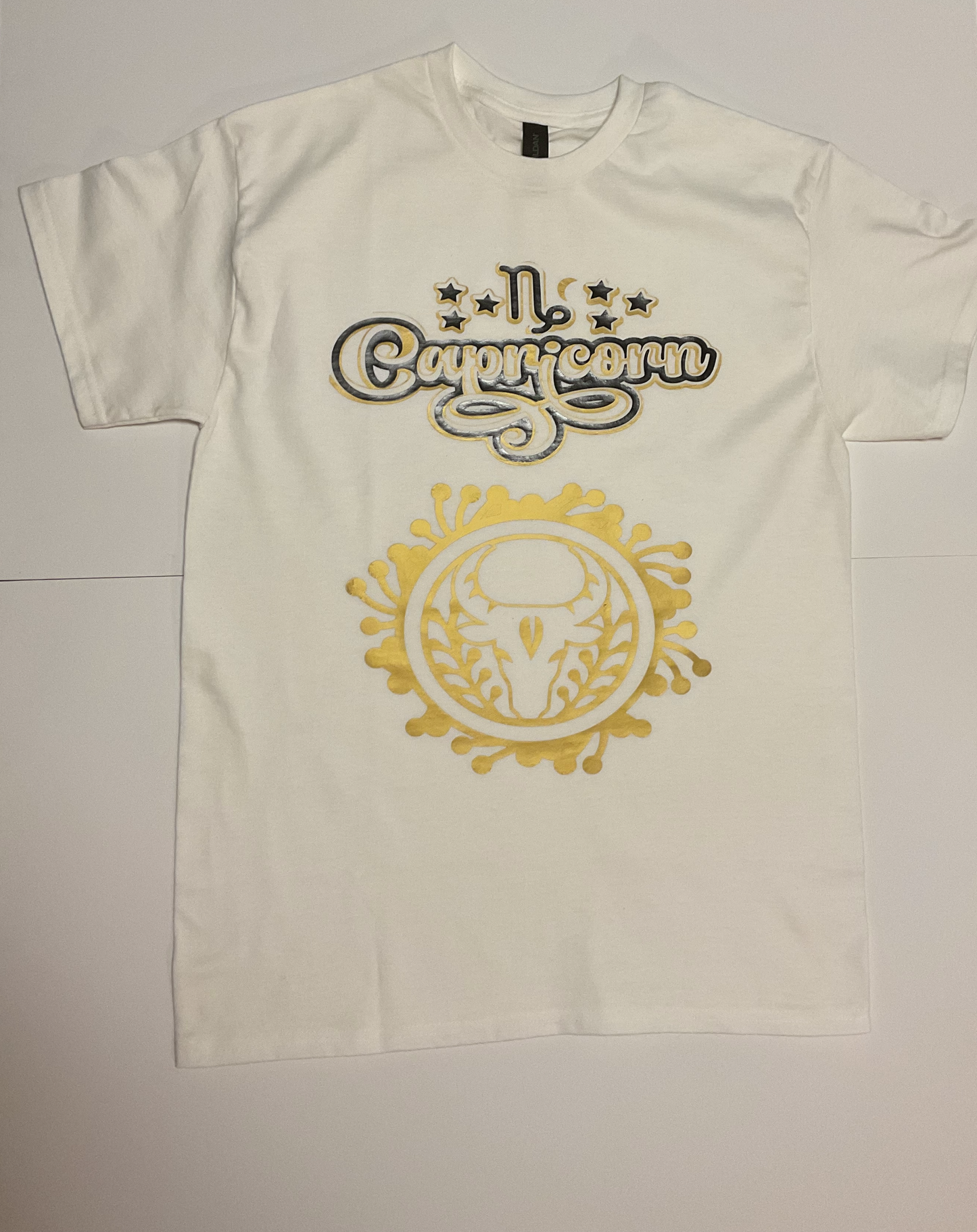 Capricorn Zodiac Sign White Short Sleeve Shirt