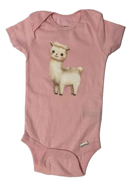 Pink Sheep Baby Girl Onesie - Adorable Custom Bodysuit