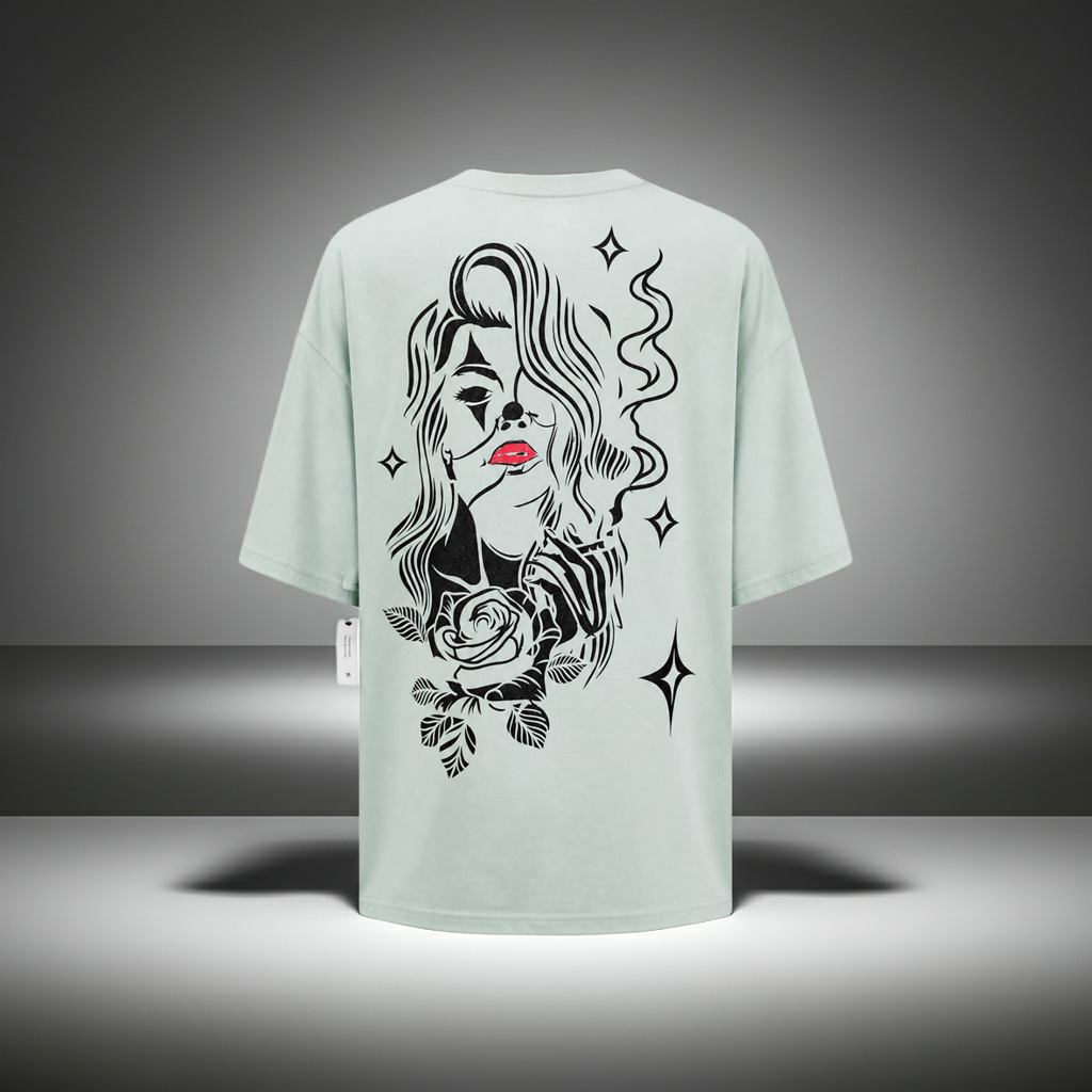 Girl's Clown Custom Shirt - Light Green