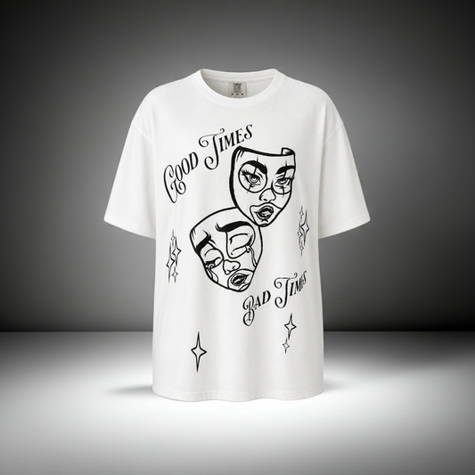 Good Times Bad Times Custom Cotton Shirt - White Large