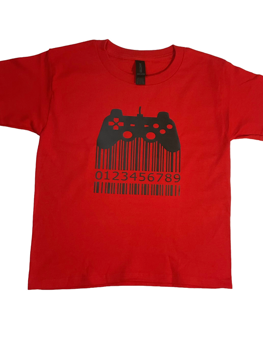 Boys Red Gaming Remote Shirt
