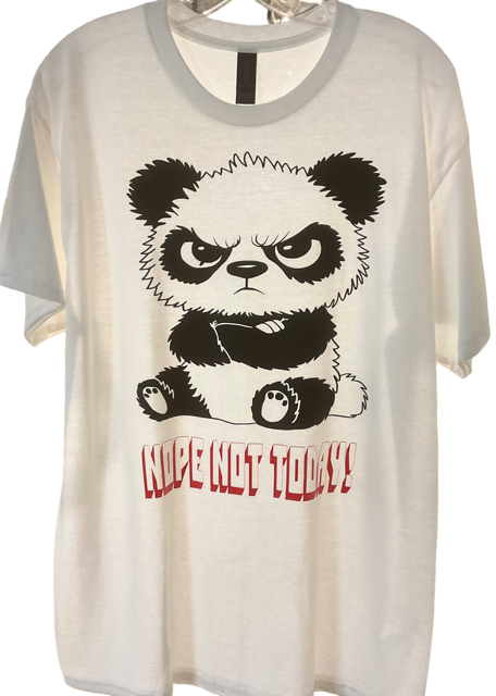 Short Sleeve White Panda Shirt