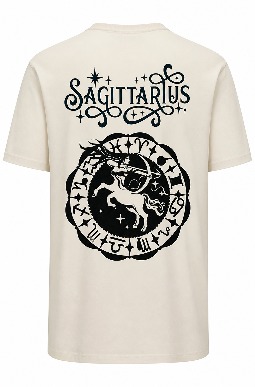 Sagittarius Zodiac Sign Custom Cotton Shirt - White Short Sleeve
