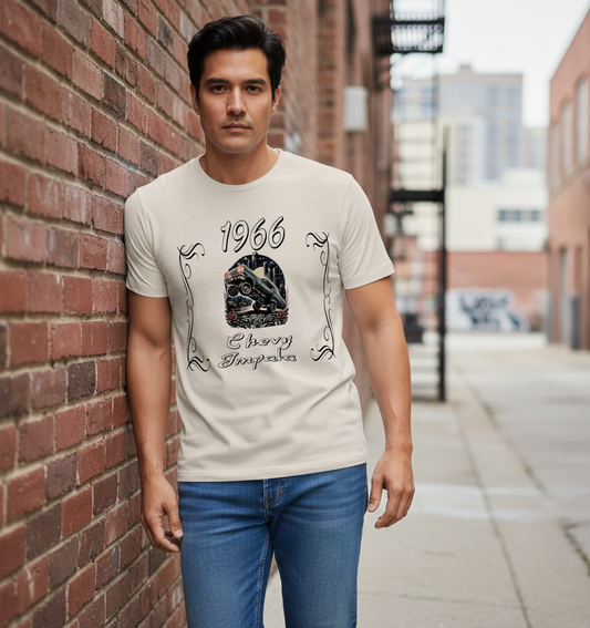 1966 Chevy Impala Custom T-Shirt - White Short Sleeve