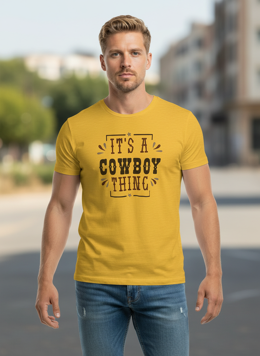 It's A Cowboy Thing - Short Sleeve Custom Shirt