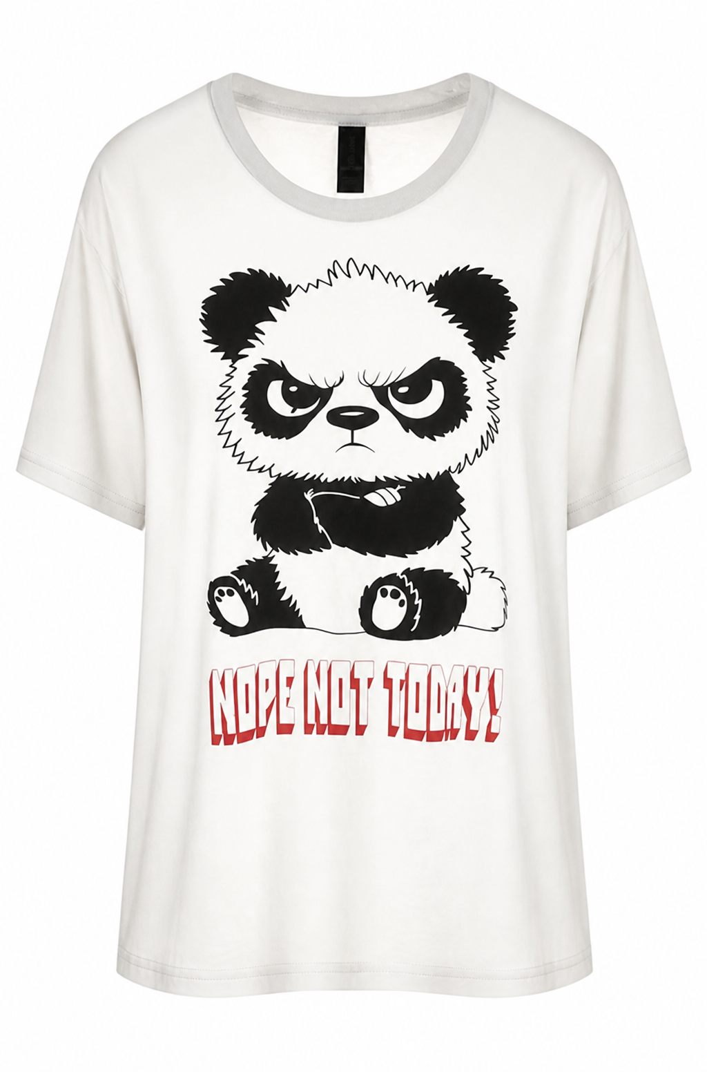 Short Sleeve White Panda Shirt