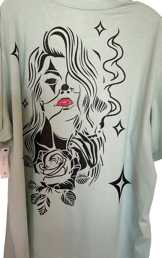 Girl's Clown Custom Shirt - Light Green