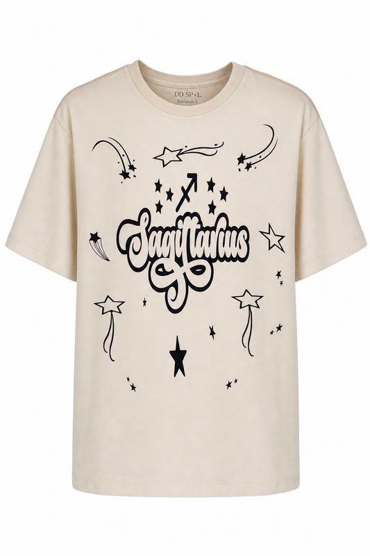 Sagittarius Zodiac Sign Custom Cotton Shirt - White