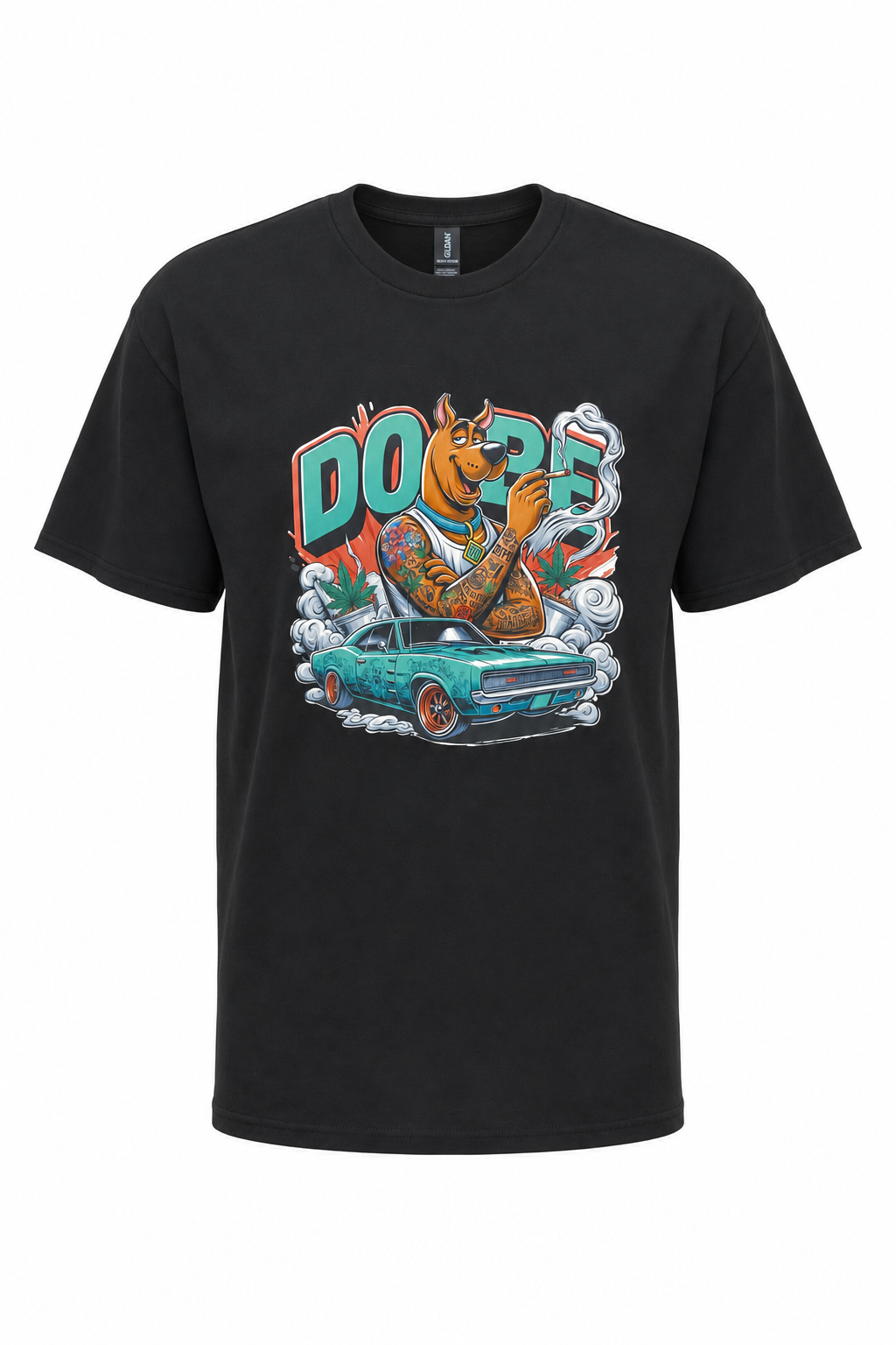 Dope Scooby-Doo Graphic Tee – Black Short Sleeve Shirt