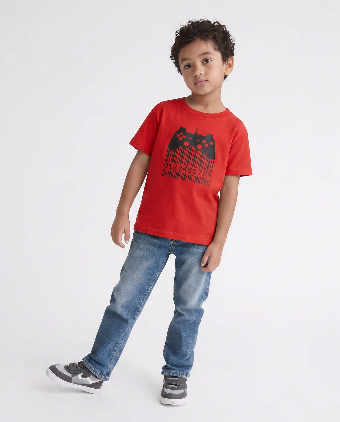 Boys Red Gaming Remote Shirt