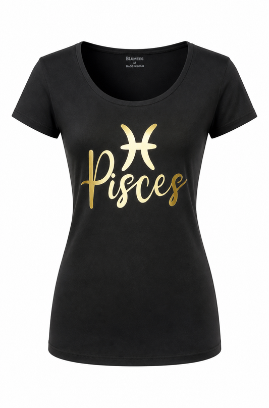 Pisces Women's Tee – Black