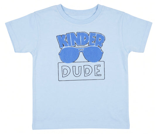 Kinder Dude Kids Graphic Tee – Blue Short Sleeve