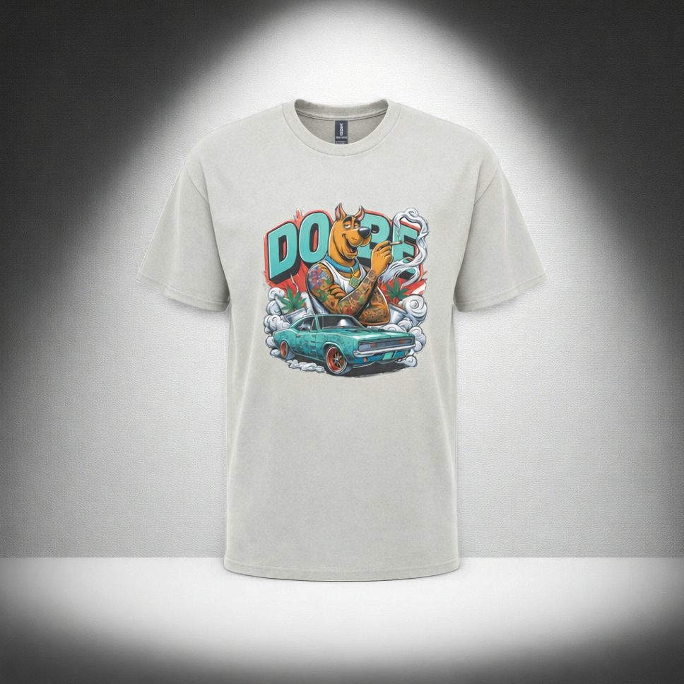 Dope Scooby-Doo Graphic Tee – Black Short Sleeve Shirt