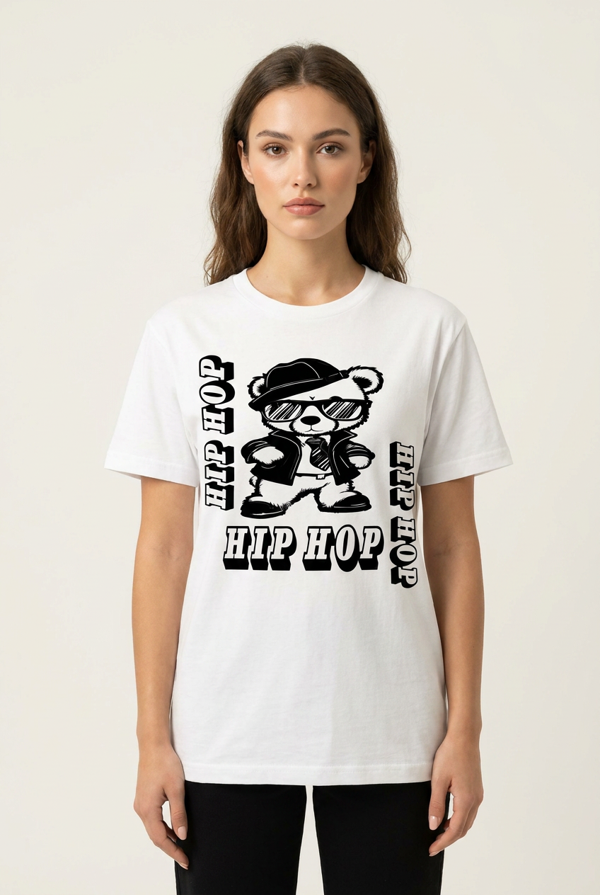 Hip Hop Bear Custom Shirt - Short Sleeve